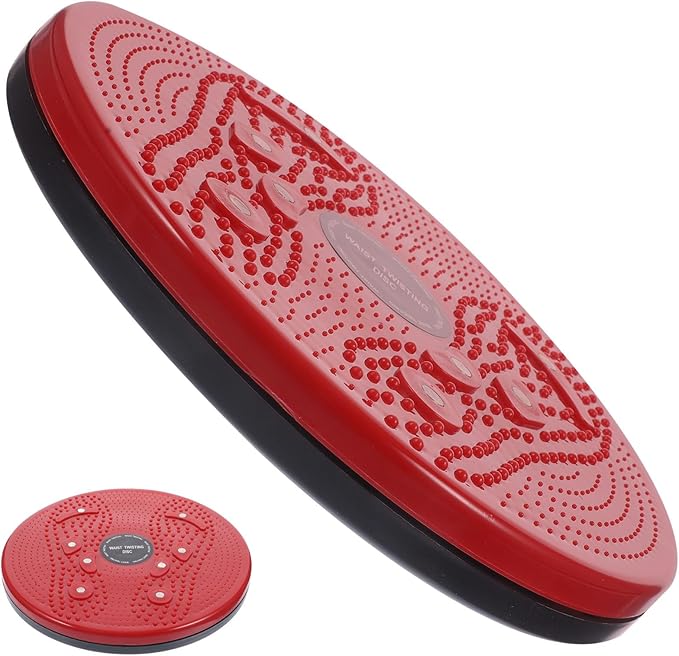 Milisten Small Waist Twisting Disc Fitness Twisting Board Red Portable Body Shaping Workout Tool for Home Exercise and Female Waist Training