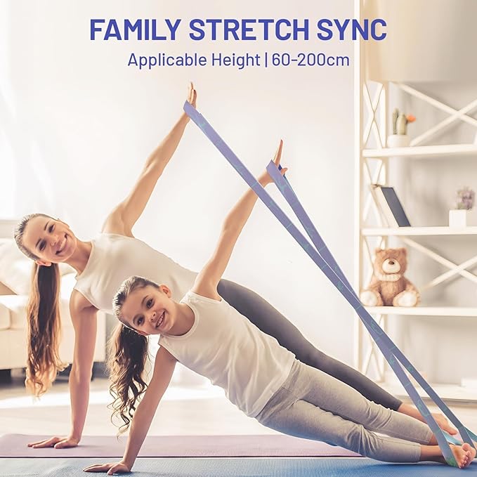 Slim Panda Stretch Strap, Multi-Loop for Physical Therapy,Elastic Yoga Stretching Strap for Dance,Yoga, Pilates & Gymnastics Exercise, Ballet Stretching Band for Flexibility, Leg Stretching