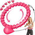 Plus Size Silent Weighted Hula Infinity Fitness Detachable Hoops 65-Inch 32 Knot, Smart Noiseless Infinity Hula for Women, Waist and Abdominal Home Weight Loss Exercise Fit Hoop