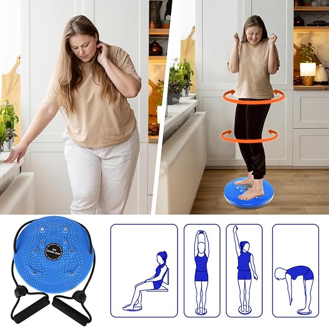 Waist Whisper Disc Ab Twister Board for Exercise Body Shaping Waist Twisting Disc for Slimming and Strengthening & Stomach Exercise Equipment Ab Twist Waist Disc Board Waistwhisper(Black)