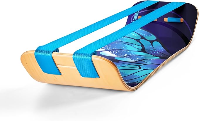 GIBBON SlackBoard - GiBoard Balance Board - Gift for Kids & Adults - 1 & 2 Line Options - Slackline Balance Trainer for Core Workouts, Standing Desk Exercise, Home Gym, Yoga & More