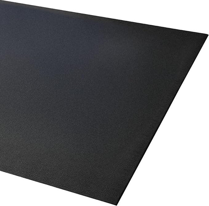 Fitvids High Density 1/4-Inch Thick Gym Equipment Mat, Non-Slip Floor Protection for Heavy Exercise, Treadmill and Bike Mat in Multiple Sizes
