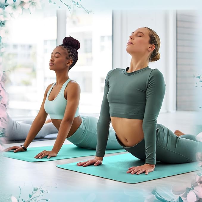 Timgle 12 Pack Yoga Mat Bulk, 4mm Thick Extra Long Sports Mat Anti Slip Tear Resistant Yoga Exercise Set for Fitness Stretching Home Workout Gym and Studio