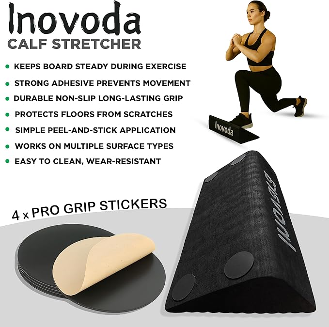 Slant Board for Calf Stretching | Achilles Stretch Board, Ankle Balance Board & Ankle Exerciser Strengthener for Relief of Plantar Fasciitis, Achilles Tendonitis & Calf Tightness | Calf Stretcher with 5 Resistance Bands & Carry Bag