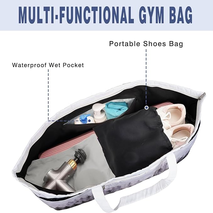 Yoga Mat Bag Yoga Mat Carrier with Shoes Compartment & Wet Pocket Pilates Bag with Zipper Pockets & Yoga Mat Holder Strap Yoga Bags and Carriers Fits All Your Stuff