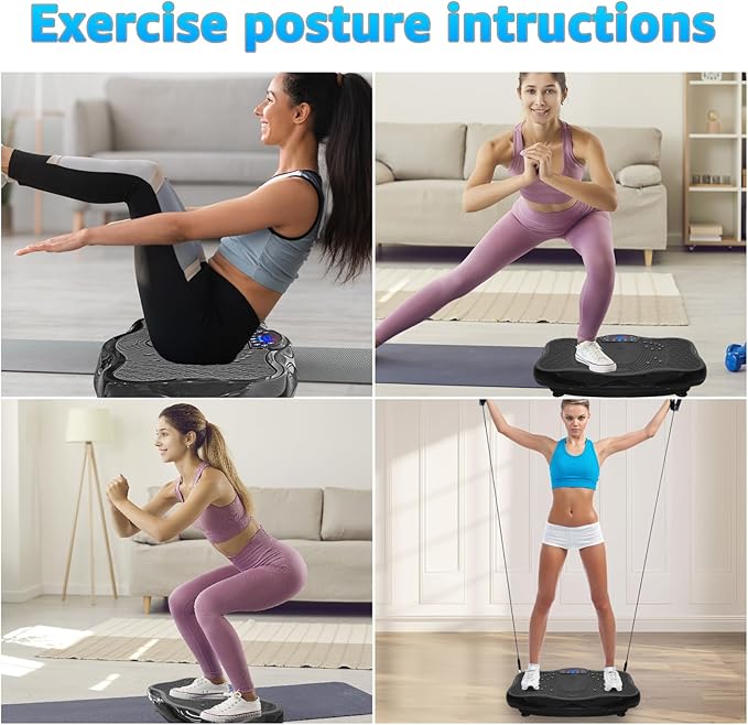 XXL Extra Large 120 Levels Vibration Plate Exercise Machine Maximum Load 330LBS, Helps Lose Weight and Shape Your Body, Tone Your Health Home Gym Workout, Black