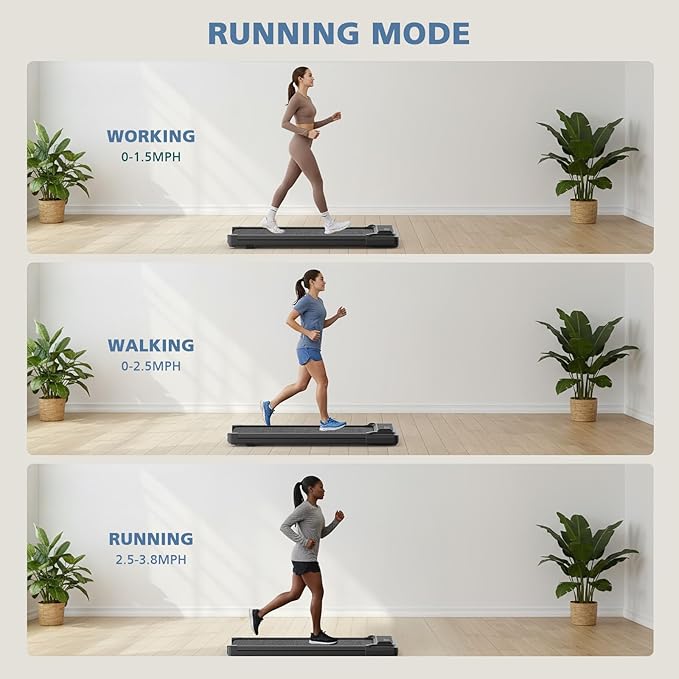 OLIXIS Walking Pad Treadmill for Home, Under Desk Treadmill for Small Space, Portable Design for Home Office Workouts, LED Display with Remote Control, Low Noise