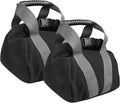 Canvas-Kettlebell-Sandbag, 2Pcs Fitness Sandbags with Non-slip Handle Refillable Portable Canvas Sand Kettlebell Soft Sand Bag for Home Training, Fitness, Yoga Workou