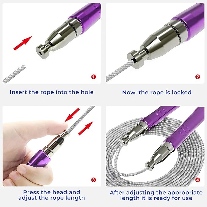 PrimaFIT Jump Rope Pro Speed Skipping Rope Adjustable Adult Jumping Rope Weighted Aluminium Handles for Double Dutch Boxing Workout Crossfit Exercise Fitness Spare Cable Weights Protectors Carry Bag