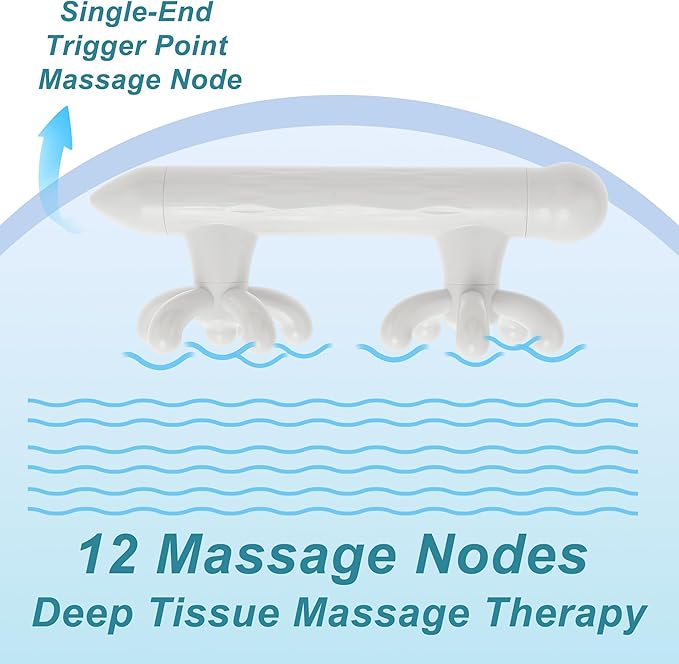 VOCOSTE Fascia Massage Tool, Fascia Massage Blaster Tool for Trigger Point Pain Relieves, Myofascial Release Massager for Reduced Cellulite Appearance, White