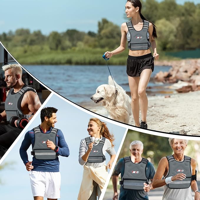 Adjustable Weighted Vest for Women - 04-10lb/11-20lb/20-32lb Vest with 6 Ironsand Weights for Strength Training,Body Weight Vest Exercise Set for Running, Walking and Home Workouts