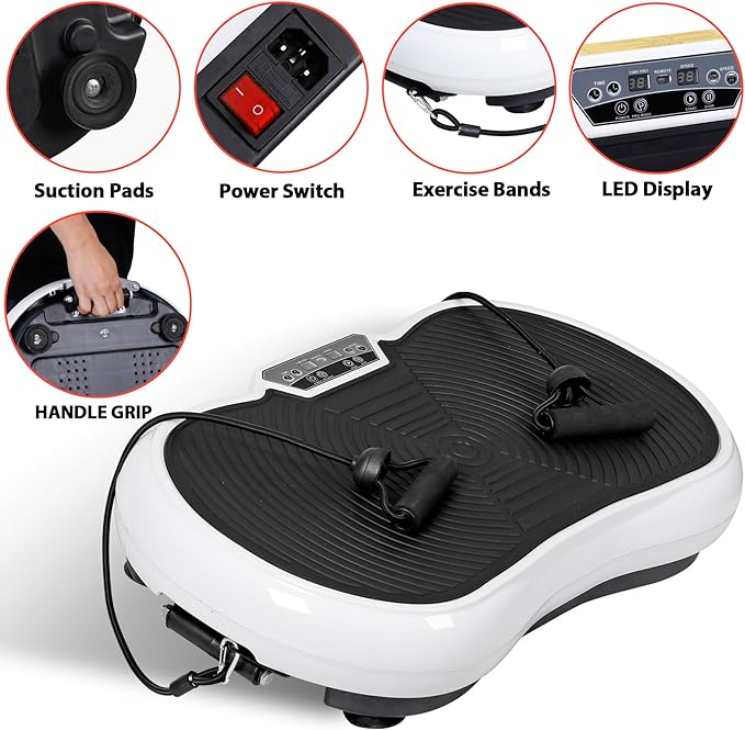 Full Body Vibration Platform Massage Machine Workout Trainer with Bluetooth Music Connection