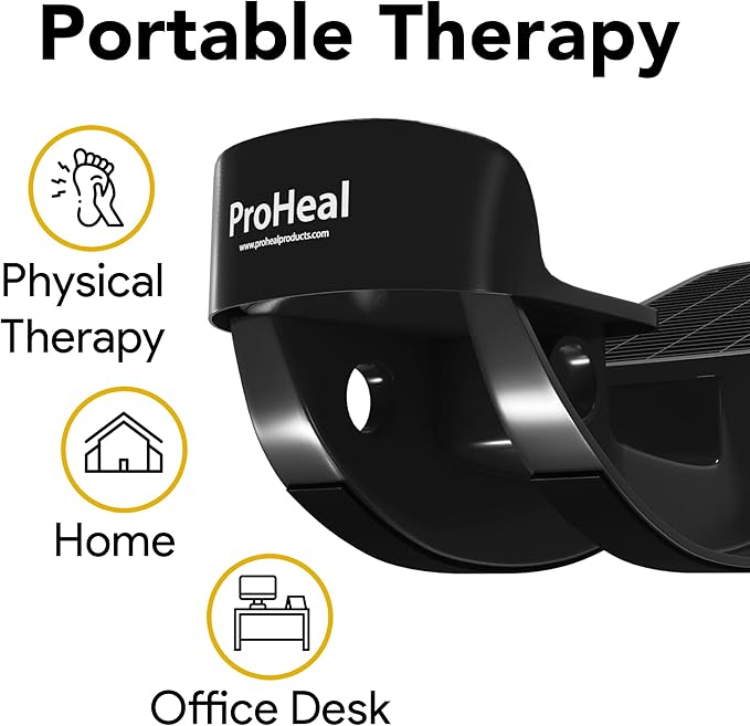 ProHeal Pink Plantar Fasciitis Relief Foot Rocker - Calf Stretcher with Spiked Ball Massager - Achilles Tendonitis Calf, Foot, Heel, and Ankle Stretcher - Lower Leg Pain Relief