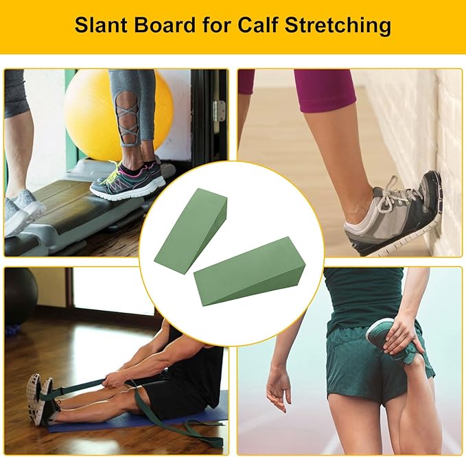Yoga Wedge Block – Foam Slant Board, Professional Incline Pad | Calf and Ankle Stretching Tool, Knee Support for Pilates Balance, Back Relief Aid for Foot Flexibility, Leg Routine