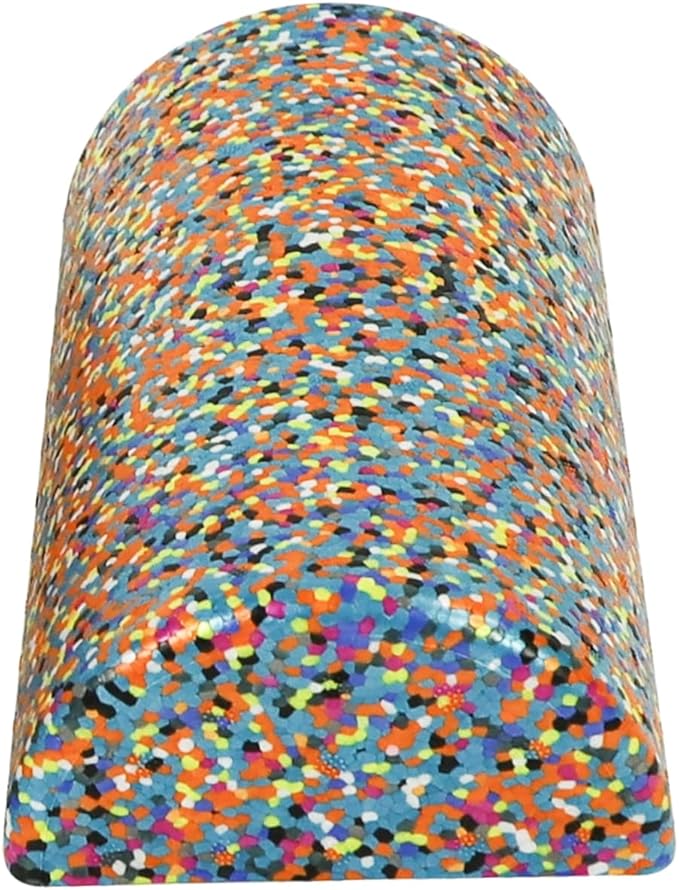 Luxshiny Colorful Semicircle Yoga Massage Roller Half Moon Muscle Relaxation Foam Column for Back Shoulder Soft High Density Stretching Tool for Women Fitness and Physical Therapy