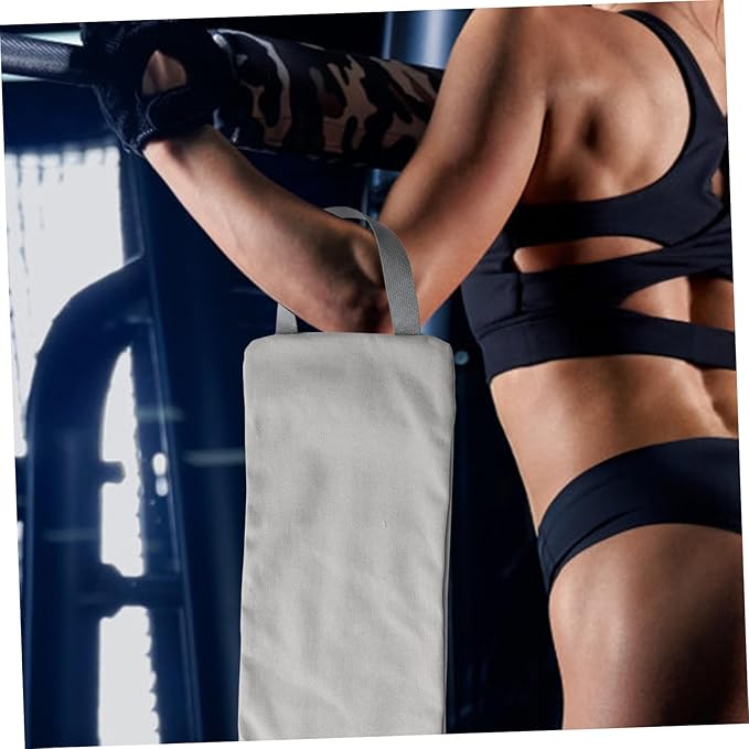 Workout Sandbag for Weight Training and Yoga Durable Canvas Fitness Sandbag with Handles for Strength Exercises Muscle Building and Stress Relief Gray