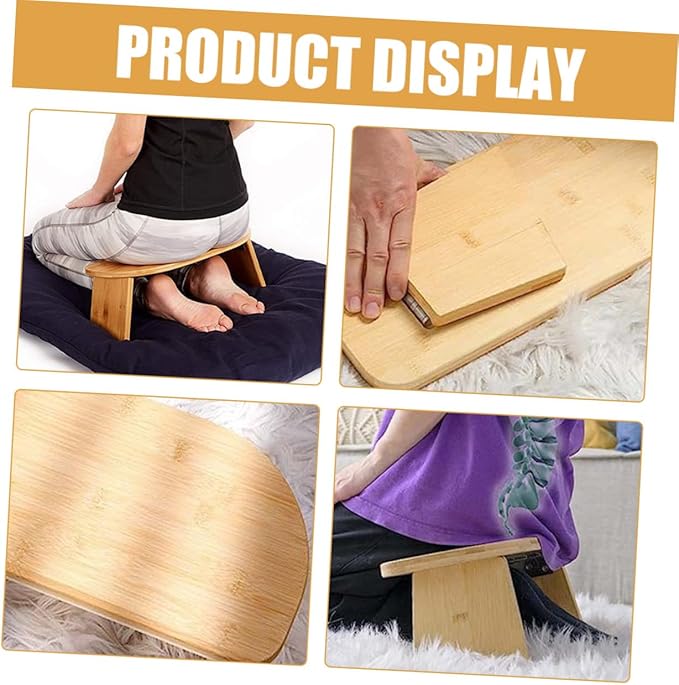 Cabilock Meditation Bench Kneel Sitting Stool Non-Skid Foldable Stool Compact for Home and Travel