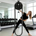 Wall-Mounted Flywheel Endless Rope Trainer, Portable Cable Pulley System with 30kg/330lb Adjustable Resistance, 4m/13.12ft Nylon Rope for Grip Arm Back Training, Home Gym Cardio Workout Gear