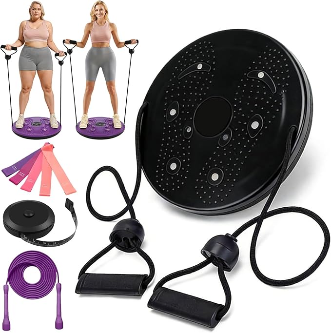 Waist Sculptor, 2026 New Waist Twister Machine Exercise with Arm Bands, Ab Twister Board Twisting Waist Disc for Exercise, Legs, Buttocks, Hip Exercise