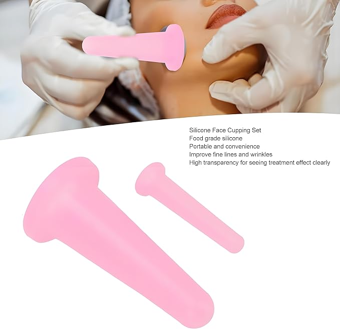 4Pcs Silicone Facial Cupping Therapy Set Mini Facial Cups Manual Body Face Massage Tool Don't Worry About Burns Health Care Products (2)