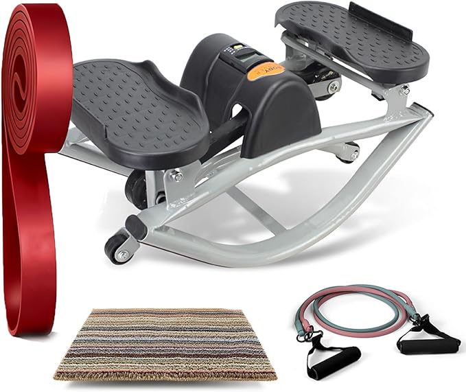Rock Stepper, 2026 New Portable Rock Stepper Side to Side, Compact Low-Impact Lateral Steppers for Unisex, Track Time, Reps, Calories with Digital Display for Legs, Glutes, Abs