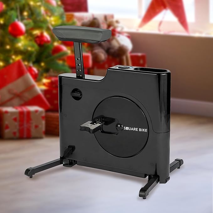 Compact Exercise Bike with 8 Levels of Magnetic Resistance - Stationary Bike For Home & Under Desk Exercise by Daiwa Felicity (Black)
