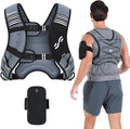 Sportneer Weighted Vest Woman: 8lb/12lb/15lb/20lb/25lb Weight Vest for Walking with Phone Bag, Adjustable Women Weighted Vest for Running Rucking Vest for Jogging Strength Training Weight Loss