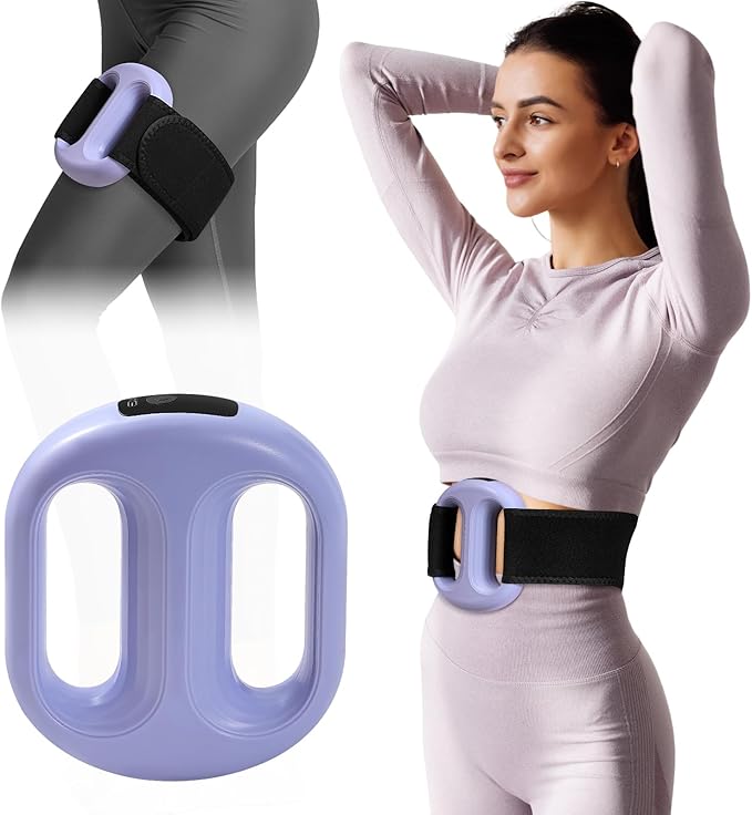 Vibration Plate with Extended Battery, Portable Cordless Massager for Weight Loss & Lymphatic Drainage, Full Body Fascia Ring with Belt - Gift for Women