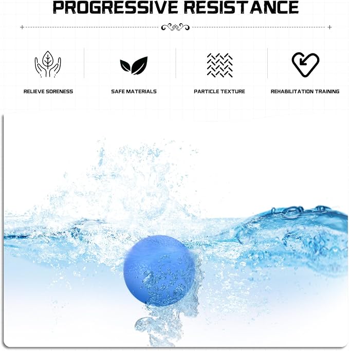 4 Pack Stress Balls for Adults,Squeeze Ball,Squeeze Balls for Hands Therapy,Hand Exercisers for Therapy,Hand Exercise Ball with Different Resistance Levels,Hands Squeezers for Arthritis,Wrist Rehab