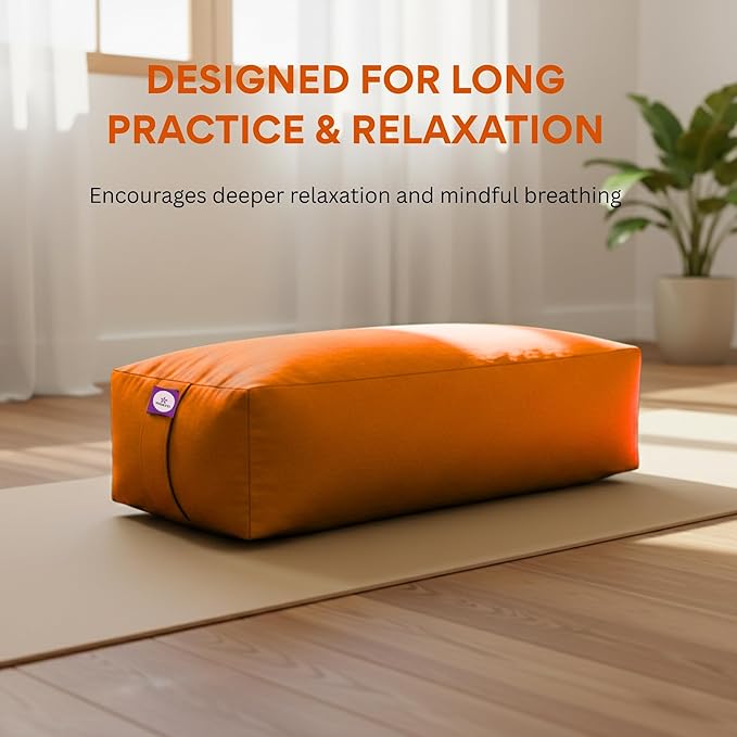 Rectangular Cotton Yoga Bolster, Yoga Pillow, Yoga Cushion, Yin yoga Bolster, Iyengar yoga bolster