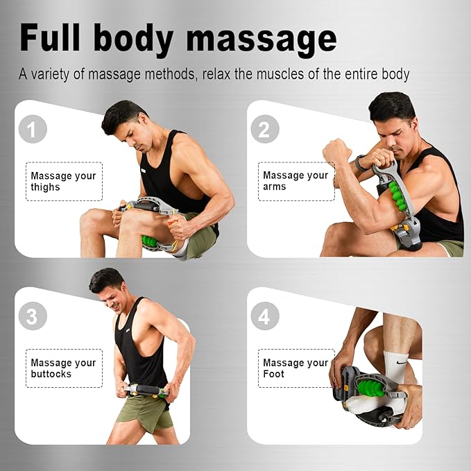 HOTWAVE Forearm Massager for Arm, Adjustable Foam Roller, Trigger Point Muscle Roller for Calves&Forearm, Wrist Massager, Tennis&Golfers Elbow Pain Release