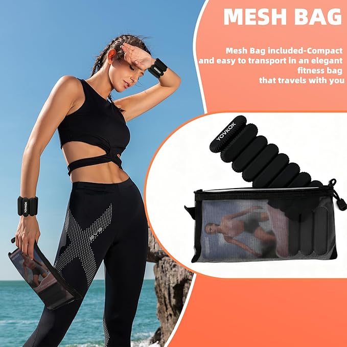 Wrist Weights, Silicone Adjustable Ankle Weights for Women Men - Strengthen Arms and Legs Ideal for for Home Gym Workout, Running, Yoga, Pilates, Barre, Exercise, Strength Training