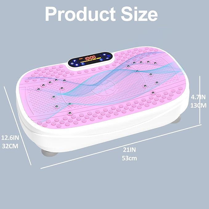 Vibration Plate Fitness Platform Exercise Machine Vibrating Shaking Full Body Shaker Workout Vibrate Stand Shake Board Sport Gym for Weight Loss Fat Burner for Women Men