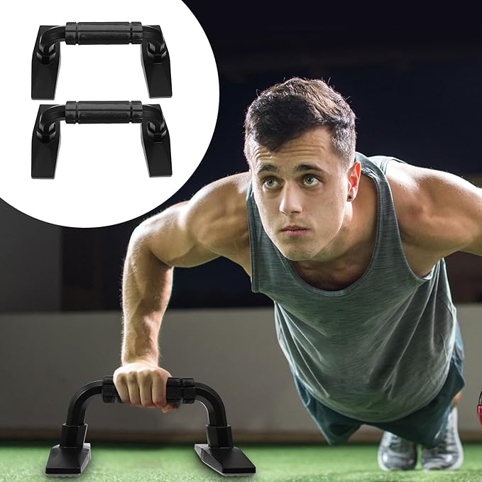 2pcs Push-up Brackets Grip Bars Small H-shape Indoor Push-up Stands Home Fitness Equipment for Chest and Arm Strength Training
