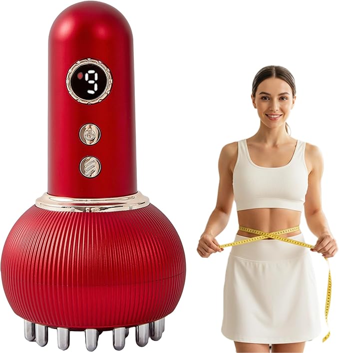 Lymphatic Drainage Massager & Anti Cellulite Massage Tool, Helps Reduce Stretch Marks & Cellulite, for Legs, Arms & Belly, Body Sculpting Machine with Microcurrent, Light, Heat & Vibration