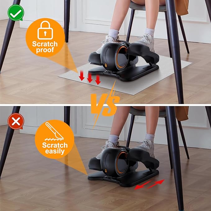 Non-Slip Elliptical Exercise Mat for Under Desk Elliptical Machines Non-Slip Mat for Under Desk Elliptical, Elliptical Mats for Seniors Home Sports Mats and Mini Elliptical Exercise Bikes