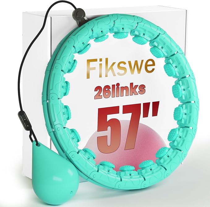 Weighted Hula Infinity Fitness Hoop for Adult Weight Loss, 2 in 1 Smart Fitness Workout Hula Circle Hoops with 26 Detachable Knots, Exercise Fit Hoop Suitable for Women and Beginners