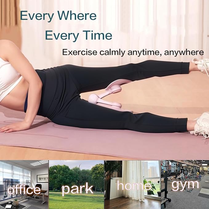 Thigh Trainer, Pelvic Floor Muscle Trainer, Inner Workout 360°Rotation Equipment for Home Gym, with Smart Digital Display Count Shape Your arm/Leg/Butt (Pink)