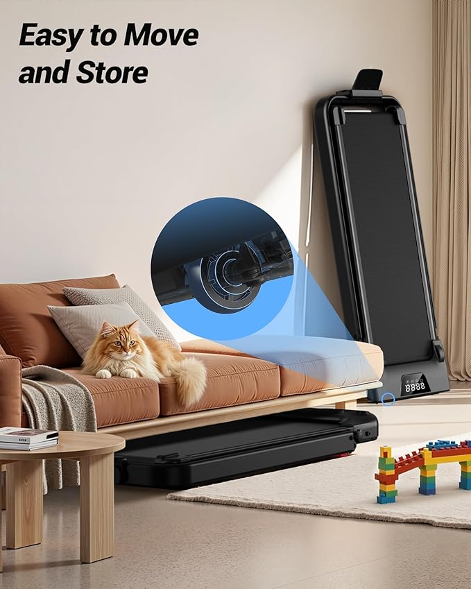 CURSOR FITNESS Walking Pad with 15% Incline 0.6-6.2MPH Foldable Portable Treadmill 2.5HP Compact Walking Pad for Home Small Space 300LBS with Remote Control