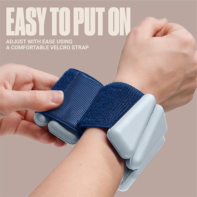 SPORTBIT Wrist and Ankle Weights for Women - Set of 2 (1lb Each) Wearable Ankle & Wrist Weights - Leg & Arm Bands, Silicone Weighted Bracelets for Workout, Walking, Running, Yoga, Pilates