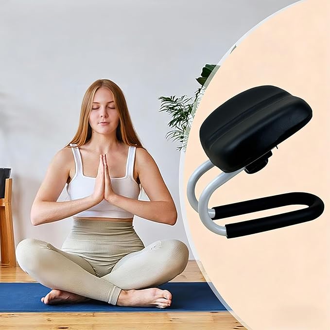 Meditation Stool，Portable Metal Kneeling Stool， with Anti-Slip Covers and Adjustable Height，The Angle Design is Ingenious and Ergonomic，Ergonomic，Suitable for Prayer, Meditation and Yoga