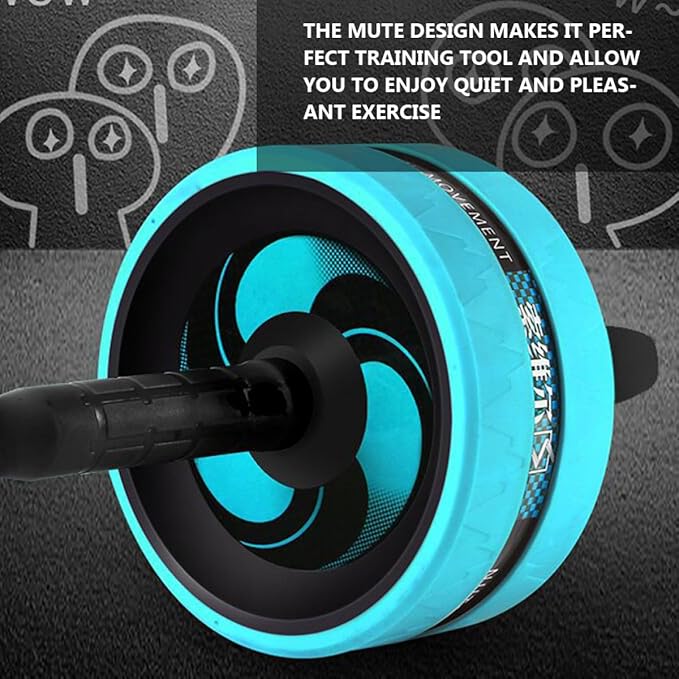 UPKOCH Ab Roller Wheel Exercise Roller Wheel Set with Knee Pad and Jump Rope for Core Strength Training and Abdominal Workouts at Home and Gym
