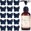 30Pcs Castor Oil Patch for Belly Button with 4oz Organic Castor Oil in Glass Bottle, for Stomach Hand Self Adhesive