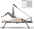 Pilates Reformer, Foldable Pilates Machine for Home Workout, Portable Pilates Reformers with 11 Resistance Levels for Advanced and Beginners Users, Up to 330 lbs Weight Capacity