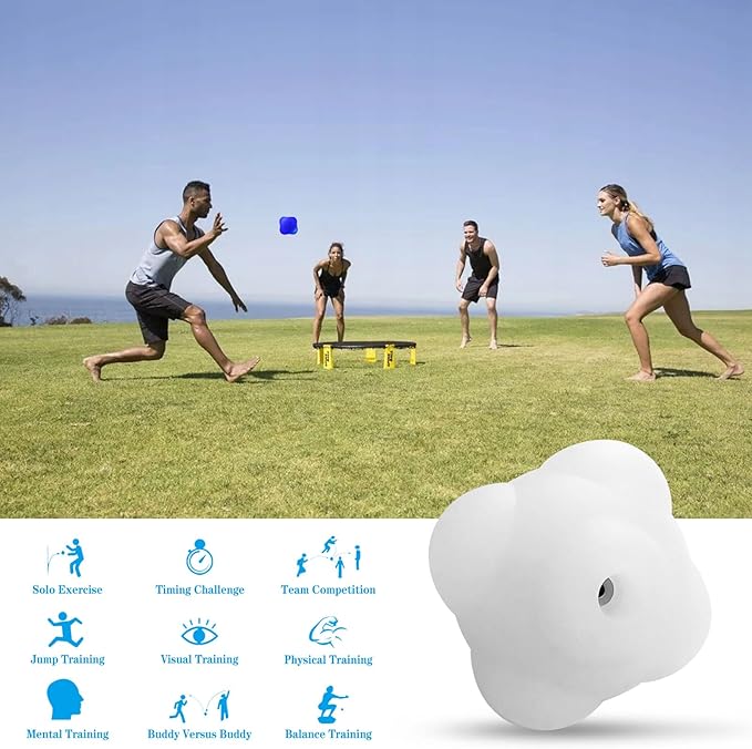 JOJOCY Smart Flashing Reaction X-Ball, Agile Hand-Eye Coordination & Agility Training Set, 5.6cm, Rechargeable, App-Controlled, 6 Color Modes, Multiple Training Modes