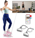 Sunny Health & Fitness Mini Steppers for Exercise at Home, Stair Step Workout Machine with Optional Resistance Bands, Full Body Cardio Equipment, Optional Free SunnyFit App Connection Smart Stepper