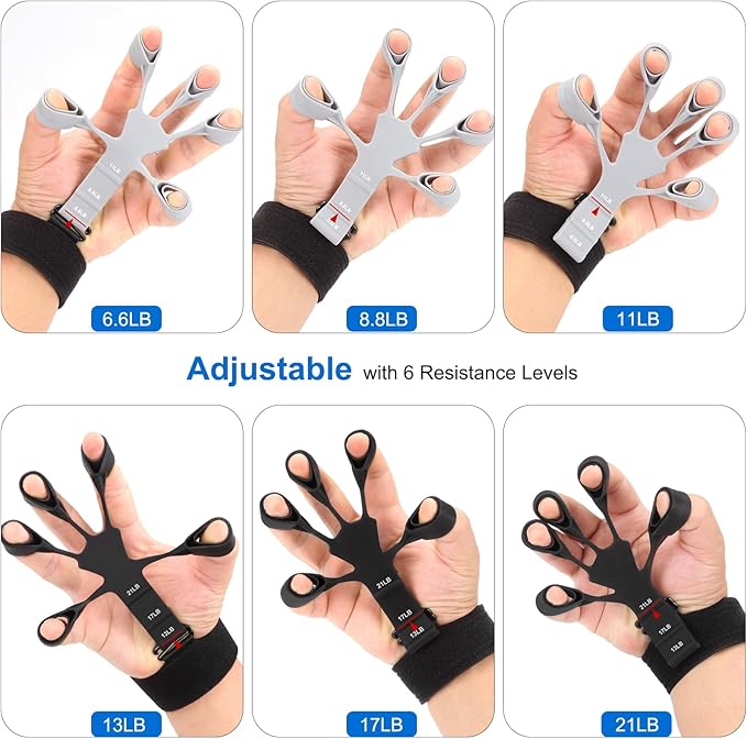 Grip Strength Trainer - Double-Sided Finger Exerciser and Hand Strengthener for Hand Therapy, Rock Climbing - Relieve Pain for Arthritis, Carpal Tunnel
