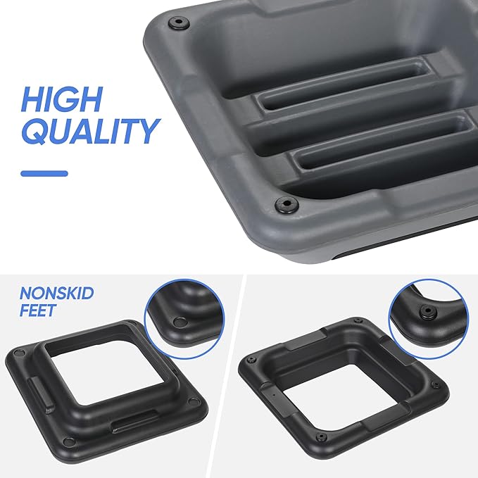 16" x 16" Adjustable Exercise Aerobic Step Platform Fitness Stepper with 4 Removable Risers 4'' - 6'' - 8''-10''-12'' Height for Home Gym Cardio Strength and Training