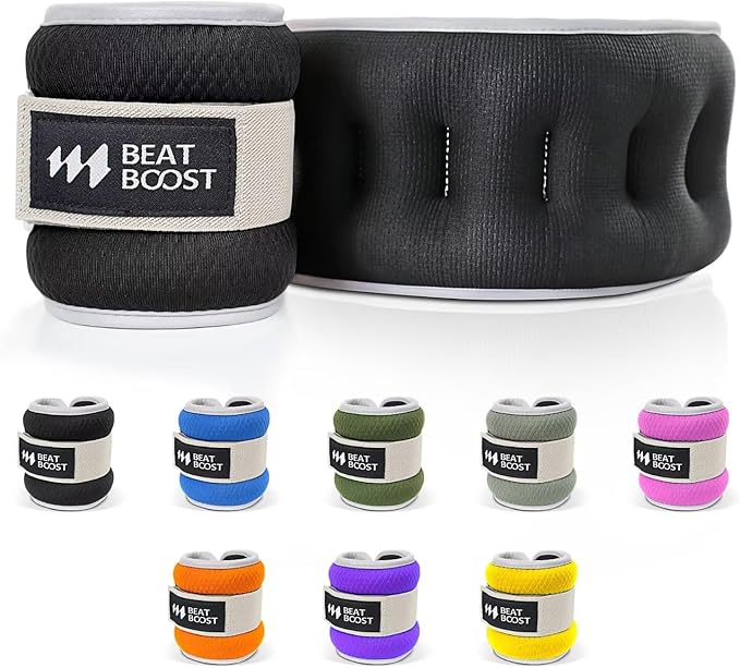 Ankle Wrist Weights for Women Men A Pair of 1 2 3 4 6 8 10 Lbs Arm Leg Weight Set with Adjustable Straps for Walking Pilates Exercise Workout Gym Aerobics