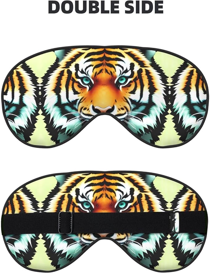 Little Fat Tiger Head Head-Mounted Double-Sided Light-Blocking Sleeping Eye mask to Protect Eyes and Relieve Eye Fatigue